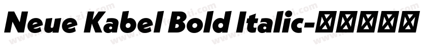 Neue Kabel Bold Italic字体转换